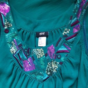 H&M Sequined Collar Dress